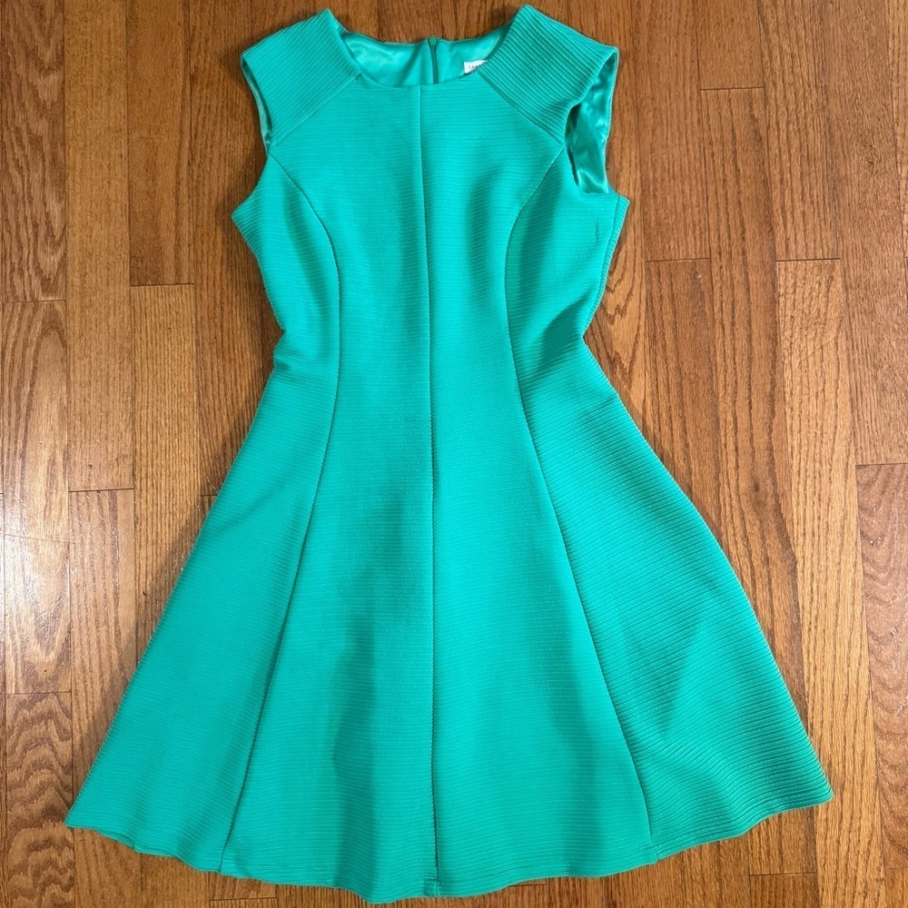 Sandra Darren Blue Sleeveless A-Line Mini Dress Womens Size 12